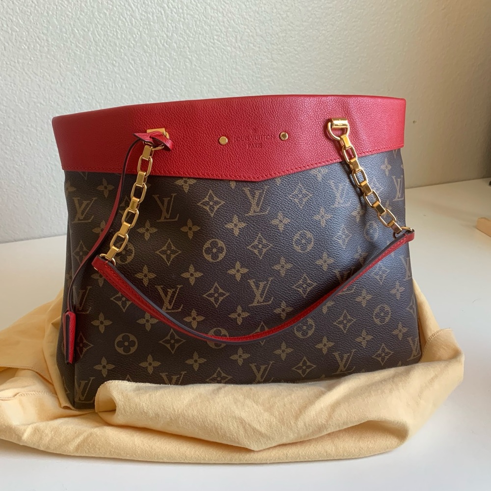 NWT Louis Vuitton Cerise Monogram Pallas Shopper Tote Shoulder Bag